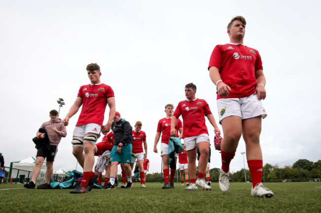 Munster leave the pitch after the game