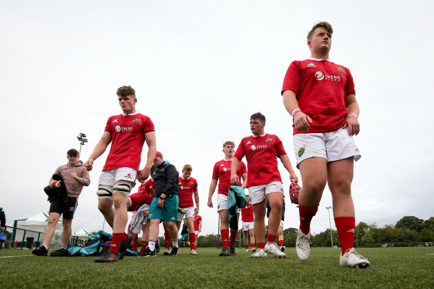 Munster leave the pitch after the game