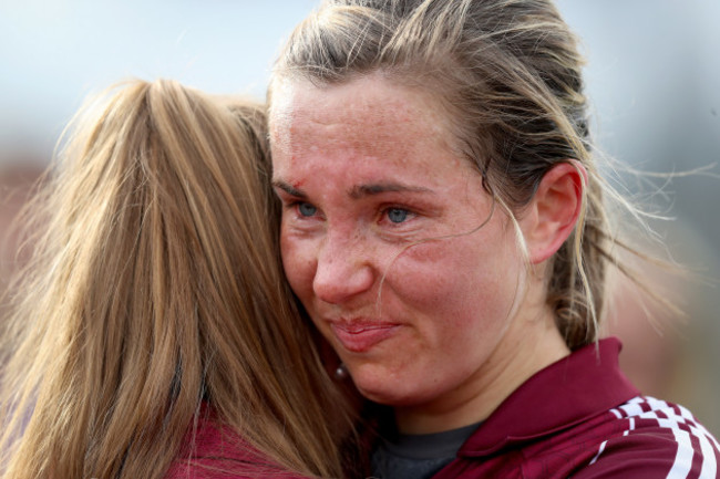 Tracey Leonard dejected after the game