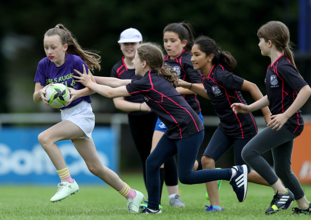 Action from today's Give It A Try Event at St. Mary's RFC in Dublin