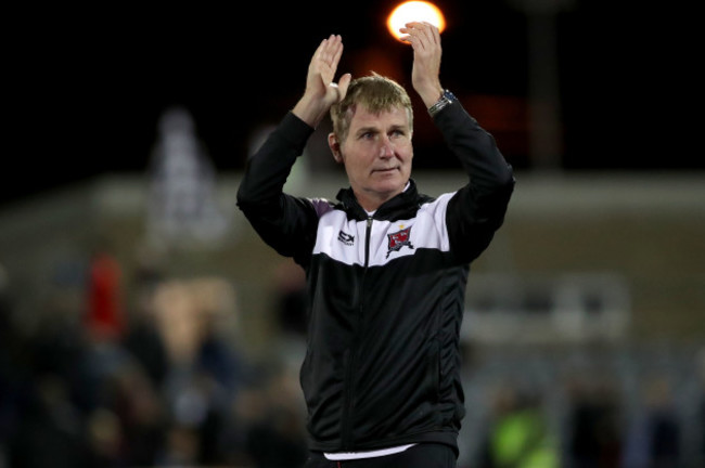 Stephen Kenny celebrates after the game