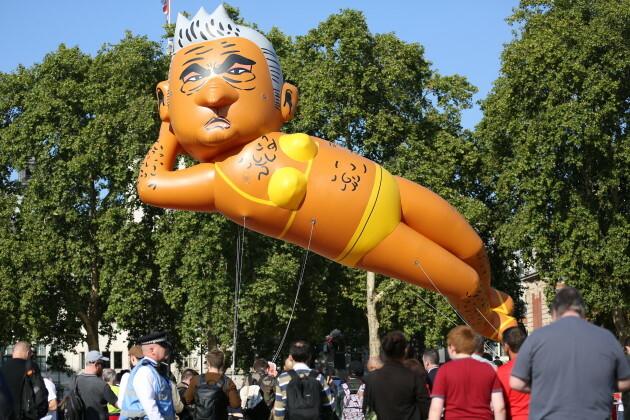 Giant Balloon Of London Mayor In Bikini Flies Over London In Retaliation To Trump Baby
