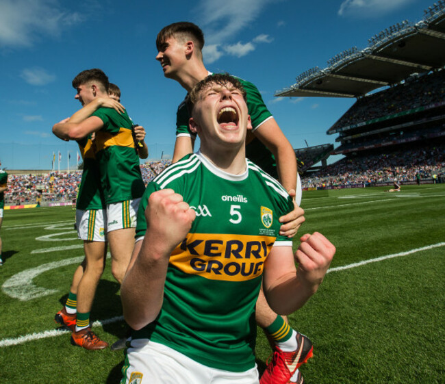 Colm Moriarty celebrates