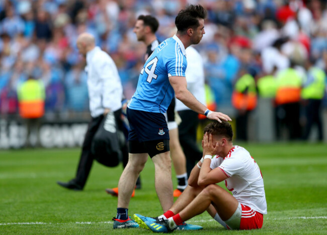 Michael Darragh Macauley consoles Michael McKernan