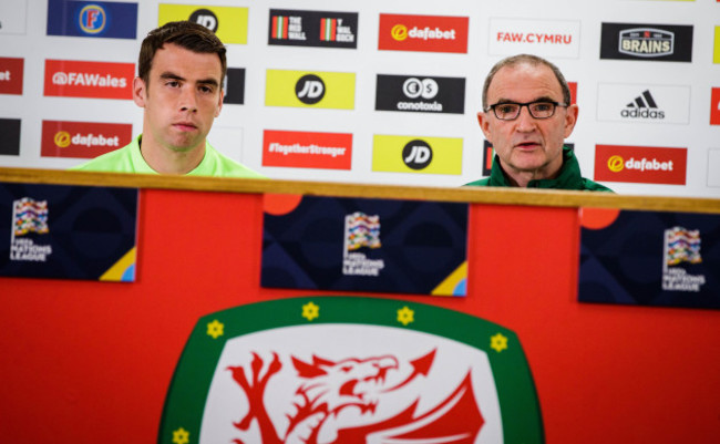 Seamus Coleman and Martin O'Neill