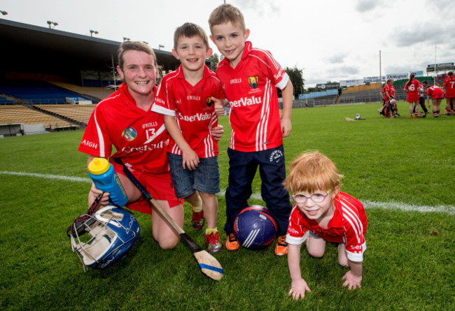 Briege Corkery celebrates with her nephews