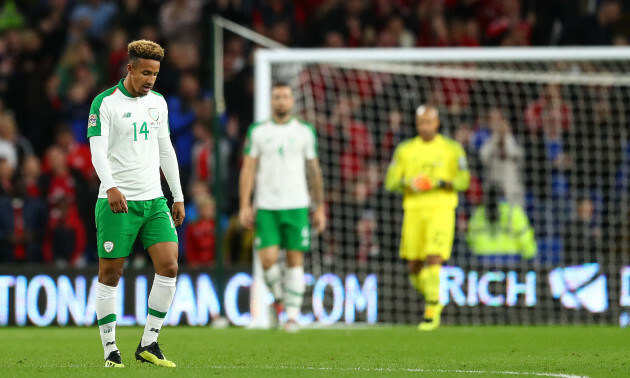 Callum Robinson dejected after his side conceded a goal