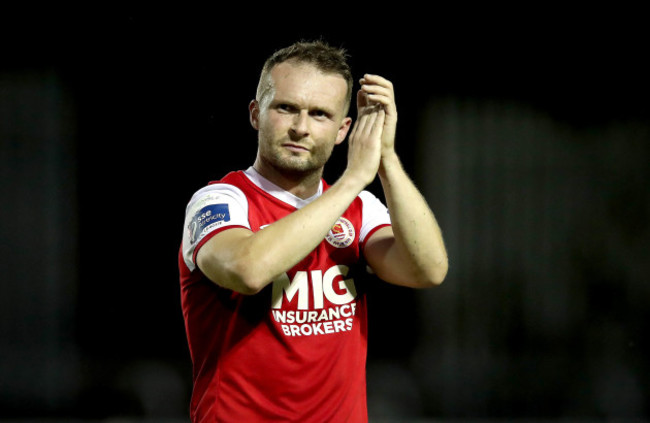 Conan Byrne celebrates