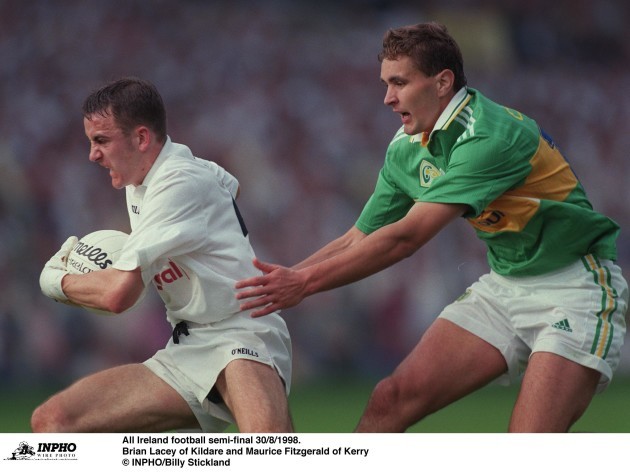 Brian Lacey of Kildare and Maurice Fitzgerald of Kerry
