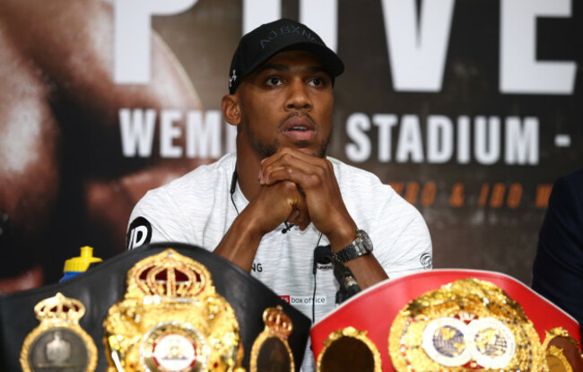Anthony Joshua v Alexander Povetkin - Press Conference - Wembley Stadium