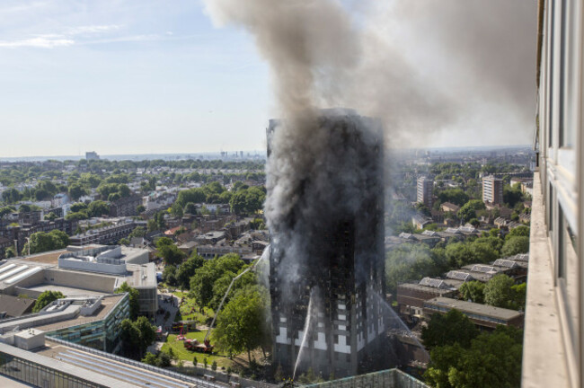 Tower block fire in London