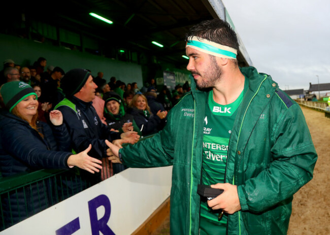 Paul Boyle acknowledges fans after the game