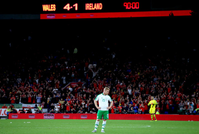 Daryl Horgan dejected after the game