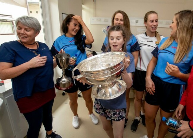 Cork players with Sally Fox