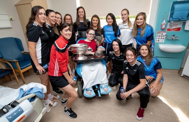 Cork Camogie players with Jack Cashman