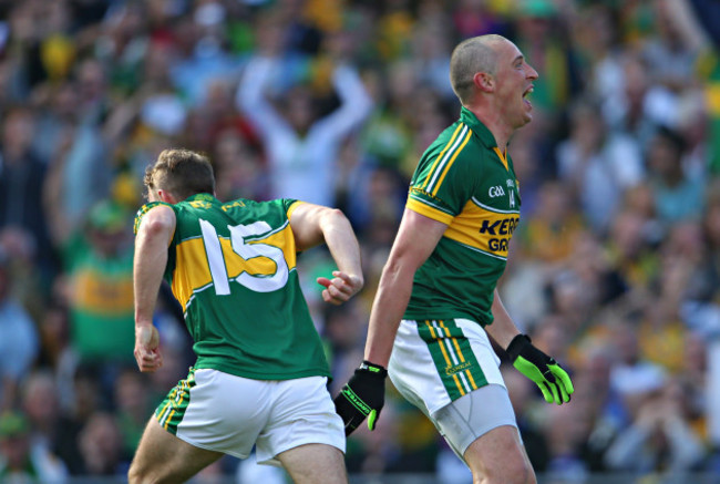 Kieran Donaghy celebrates scoring a goal