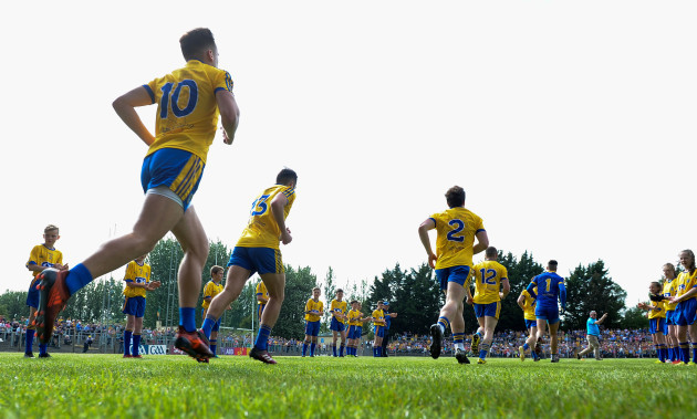 The Roscommon team run out