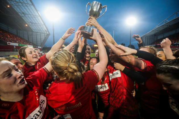 Munster celebrate winning The Women's Interprovincial Series