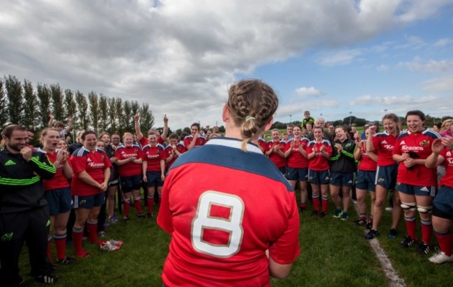 Laura Guest with her team after the game