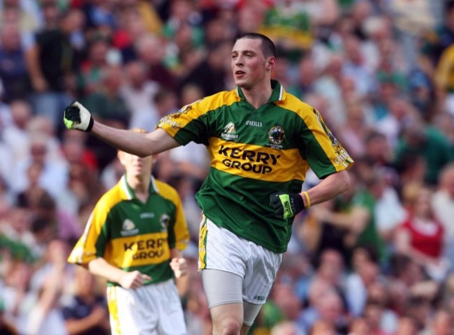 Kieran Donaghy celebrates scoring