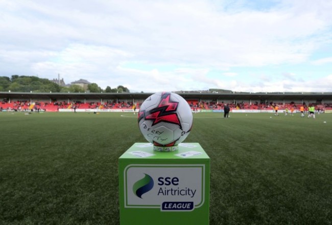 A view of the match ball