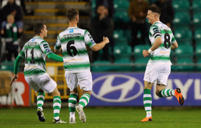 Ronan Finn celebrates scoring a goal