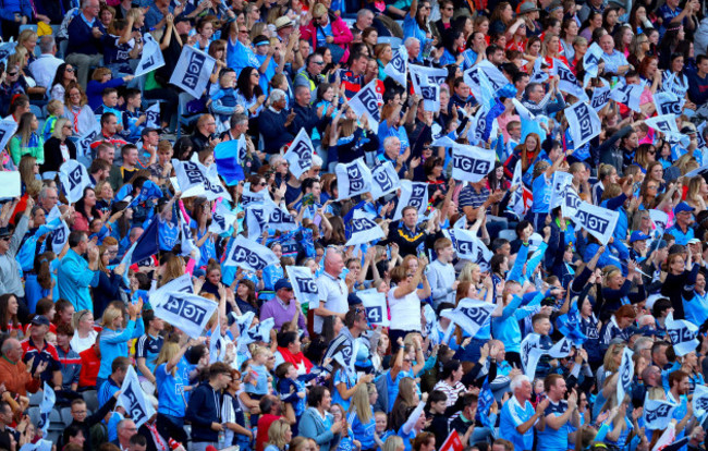 A general view of supporters at the game