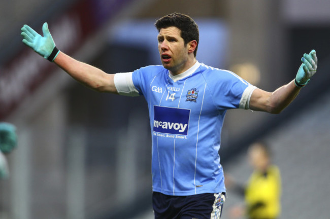 Sean Cavanagh appeals with an umpires decision