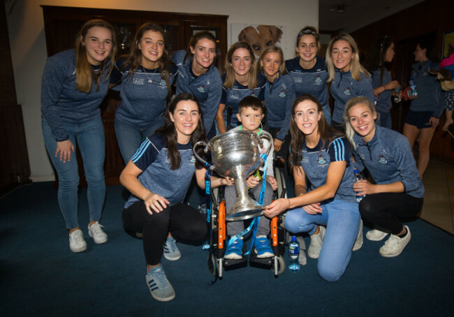 Members of the Dublin team with Danny Quinsey