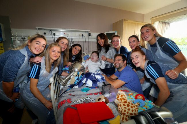 Members of the Dublin team with Martin  Marty O'Gara and Sarah Gibson-O'Gara