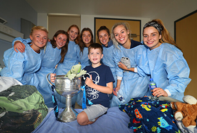 Members of the Dublin team with Jamie Kerrigan