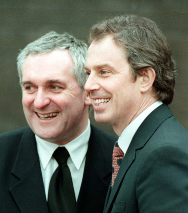 Ulster talks Ahern/Blair smile