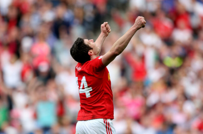 Sean Cavanagh celebrates at the final whistle