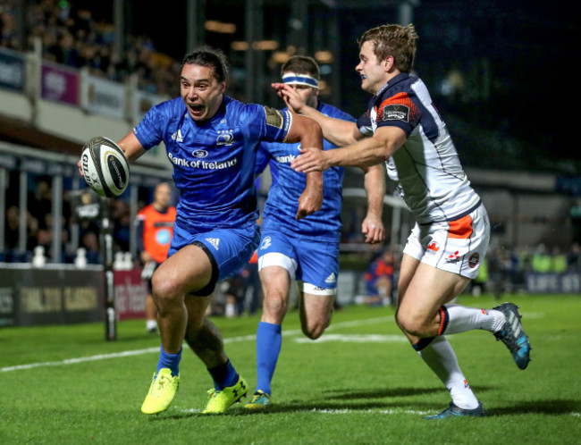 James Lowe scores his side's second try