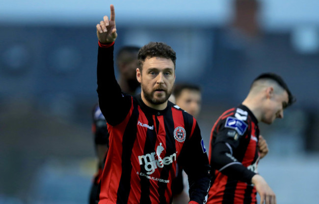 Mark Quigley celebrates