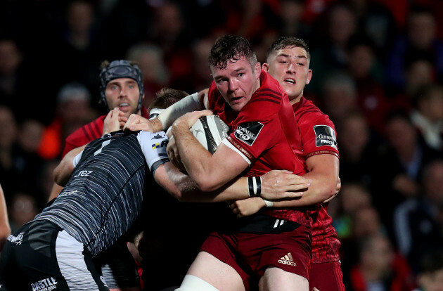 Munster's Peter O'Mahony and Dan Goggin