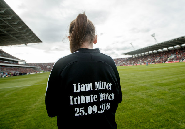 A view of a Liam Miller Tribute Match jacket