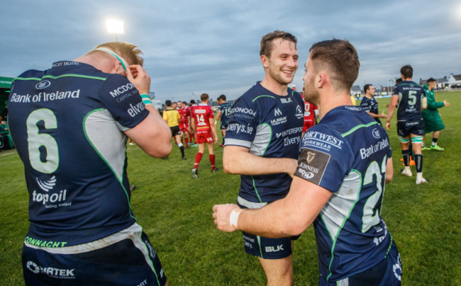 Jack Carty and Craig Ronaldson after the game