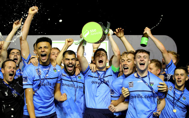 Gary O'Neill lifts The First Division trophy