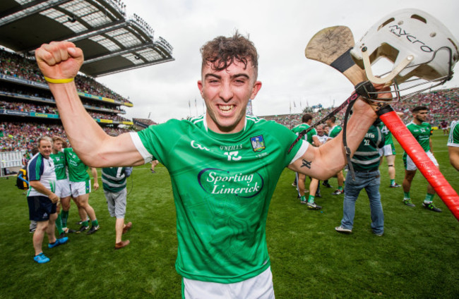 Aaron Gillane celebrates after the game