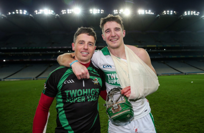 Anthony Nash and Aidan Walsh celebrate winning