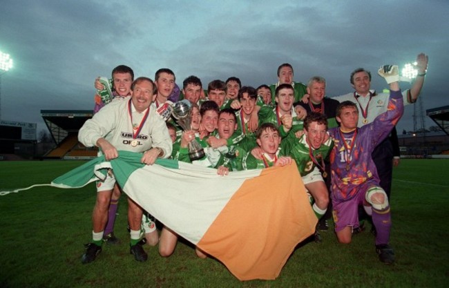 The Irish Team European Championship Under-16 Final 8/5/1998 Republic of Ireland v Italy.