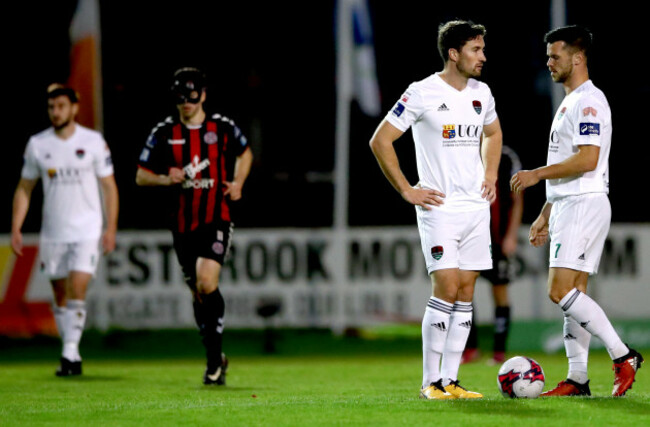 Gearoid Morrissey and Jimmy Keohane dejected after conceding their sides third goal