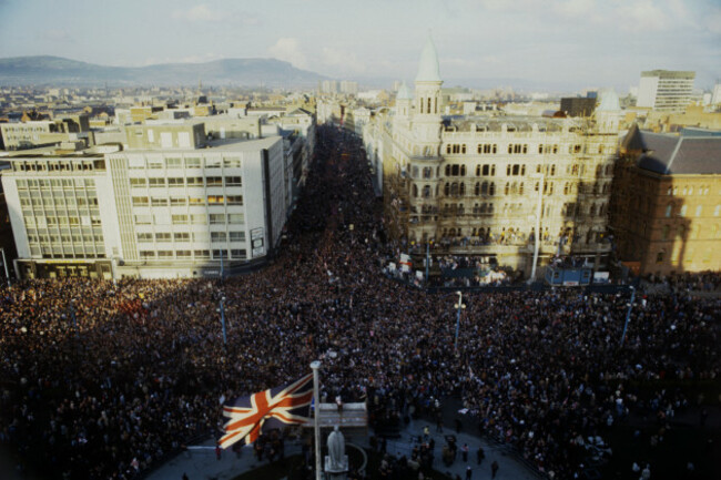 Politics - Anglo-Irish Agreement Demonstration - The Troubles - Belfast
