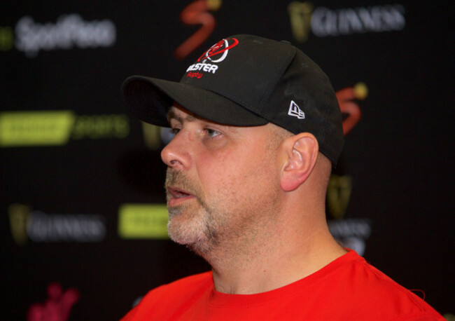 Dan McFarland at the post match press conference