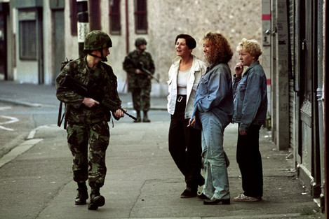 Soldier on Patrol - IRA Ceasefire - Belfast
