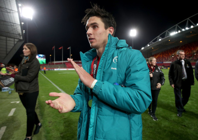 Joey Carbery celebrates after the game