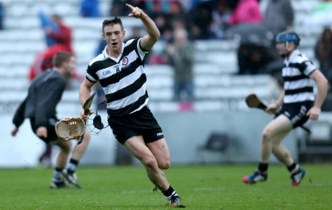 Paul Haughney celebrates at the final whistle