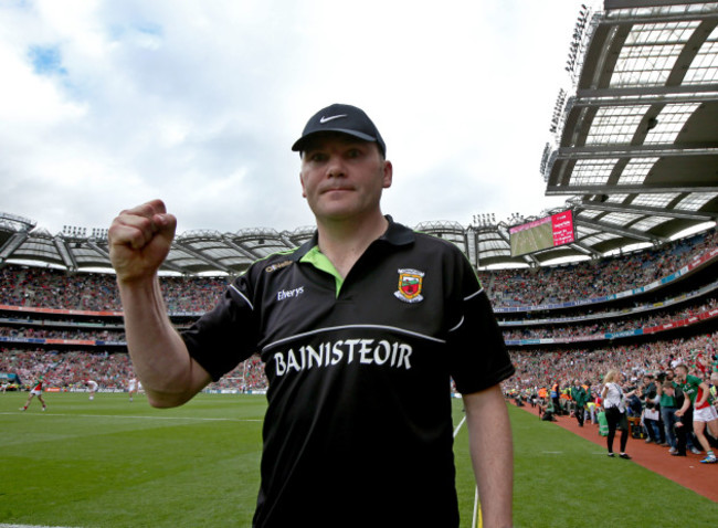 James Horan celebrates at the final whistle