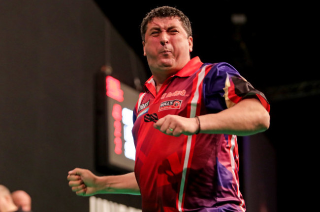 Mensur Suljovic celebrates winning